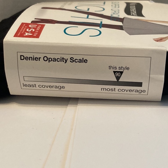 No Nonsense Super Opaque Control Top Tights Black Small - Picture 8 of 13